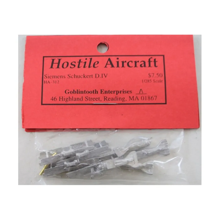 Сименс Шукерт Д.IV, Hostile Aircraft Miniatures - Germany Great War (1:285)
Сименс Шукерт Д.IV, Hostile Aircraft Miniatures - Germany Great War (1:285)