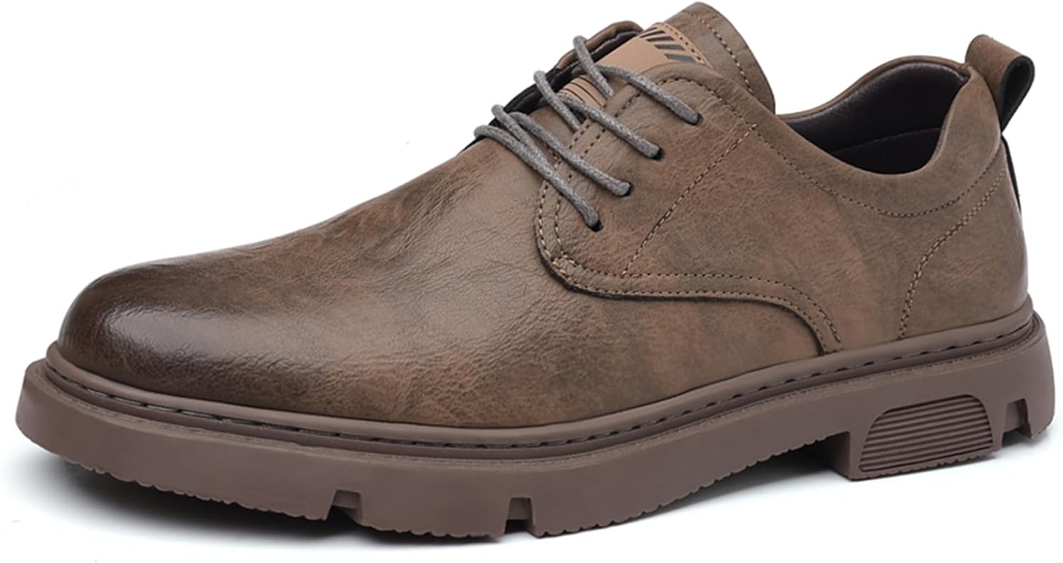 Мужские винтажные кожаные оксфорды на платформе с шнуровкой, круглым носком и низким верхом, деловые формальные туфли Abborora, коричневый
Мужские винтажные кожаные оксфорды на платформе с шнуровкой, круглым носком и низким верхом, деловые формальные туфли Abborora, коричневый