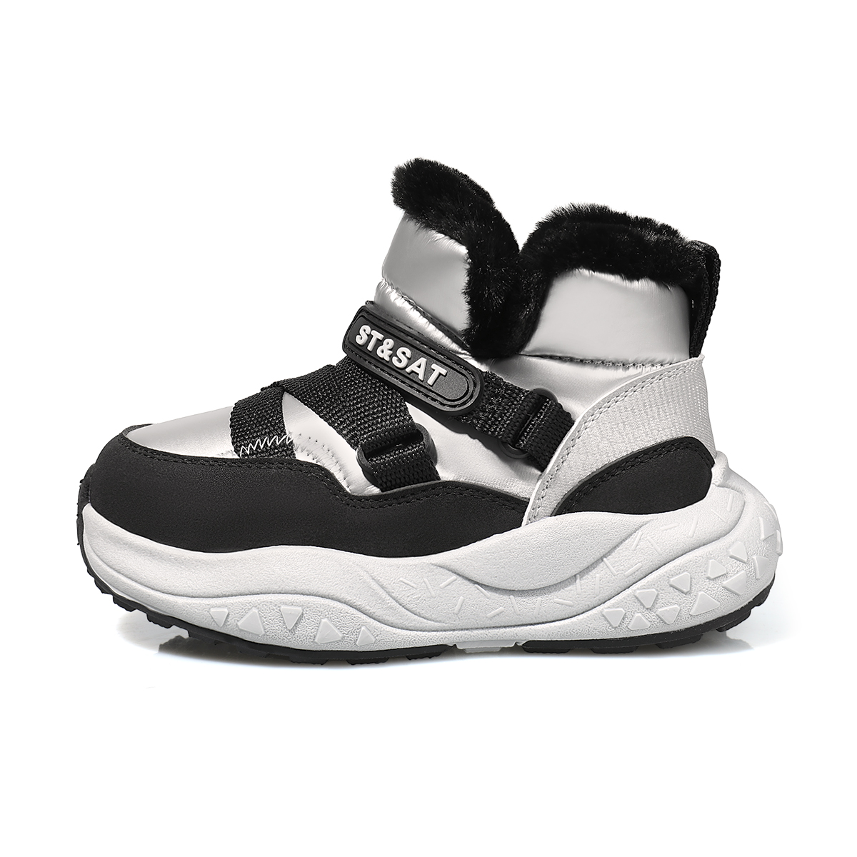 Теплые детские ботинки с высоким берцем, противоскользящие и противоударные ST&SAT, черный
Теплые детские ботинки с высоким берцем, противоскользящие и противоударные ST&SAT, черный