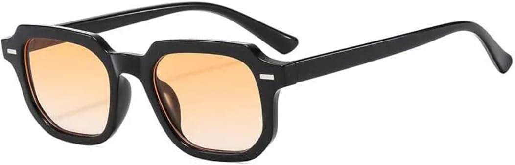 Ретро-солнцезащитные очки в маленькой квадратной оправе для женщин, украшенные заклепками, для мужчин, для активного отдыха, спорта, походов, с защитой от УФ-излучения UV400 TVTBBVV, Black Yellow
Ретро-солнцезащитные очки в маленькой квадратной оправе для женщин, украшенные заклепками, для мужчин, для активного отдыха, спорта, походов, с защитой от УФ-излучения UV400 TVTBBVV, Black Yellow