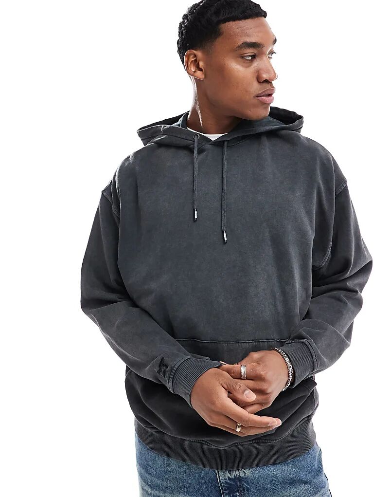 Толстовка большого размера в выстиранном черном цвете Crooked Tongues
Толстовка большого размера в выстиранном черном цвете Crooked Tongues