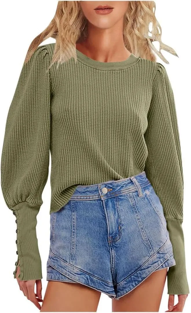 Женский свитшот с длинным рукавом и вафельной вязкой FMCHICO
Женский свитшот с длинным рукавом и вафельной вязкой FMCHICO