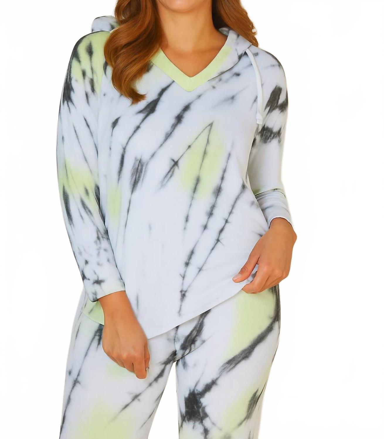 French kyss Женская толстовка с V-образным вырезом и эффектом мраморной стирки, цвет лайм
French kyss Женская толстовка с V-образным вырезом и эффектом мраморной стирки, цвет лайм