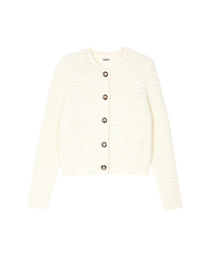 Элегантный кардиган-оттоман Ba&Sh, белый
Элегантный кардиган-оттоман Ba&Sh, белый