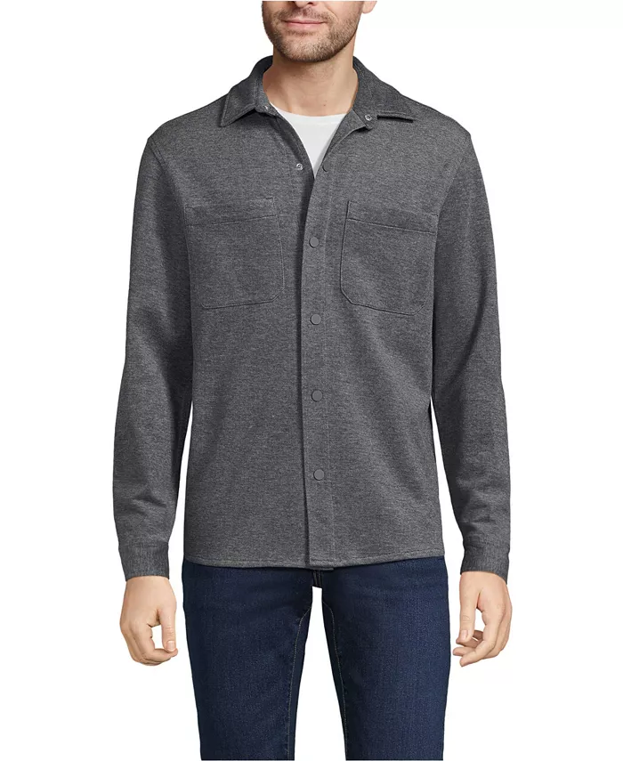 Мужская трикотажная куртка-рубашка с длинным рукавом Lands' End, черный
Мужская трикотажная куртка-рубашка с длинным рукавом Lands' End, черный