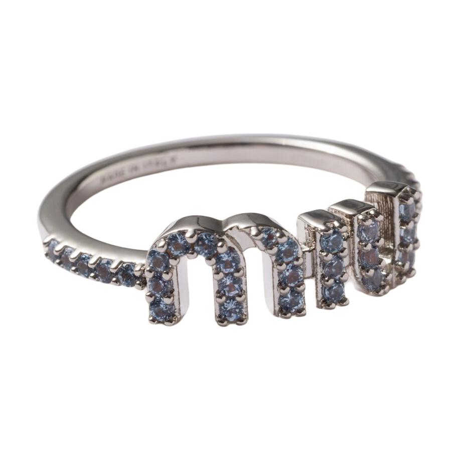 MIU MIU Кольцо Cubic Zircon, Metal, Palladium Plated, женское, синее
MIU MIU Кольцо Cubic Zircon, Metal, Palladium Plated, женское, синее