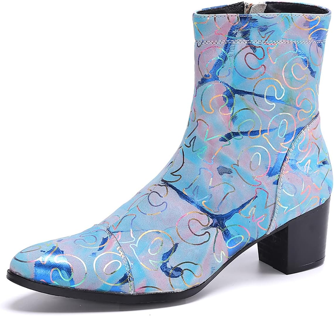 Мужские ботинки Santimon из натуральной кожи на низком каблуке в стиле вестерн - повседневные, вечерние, граффити, челси, ковбойские с молнией сбоку для вечеринок, бальных танцев и свадеб, синий
Мужские ботинки Santimon из натуральной кожи на низком каблуке в стиле вестерн - повседневные, вечерние, граффити, челси, ковбойские с молнией сбоку для вечеринок, бальных танцев и свадеб, синий