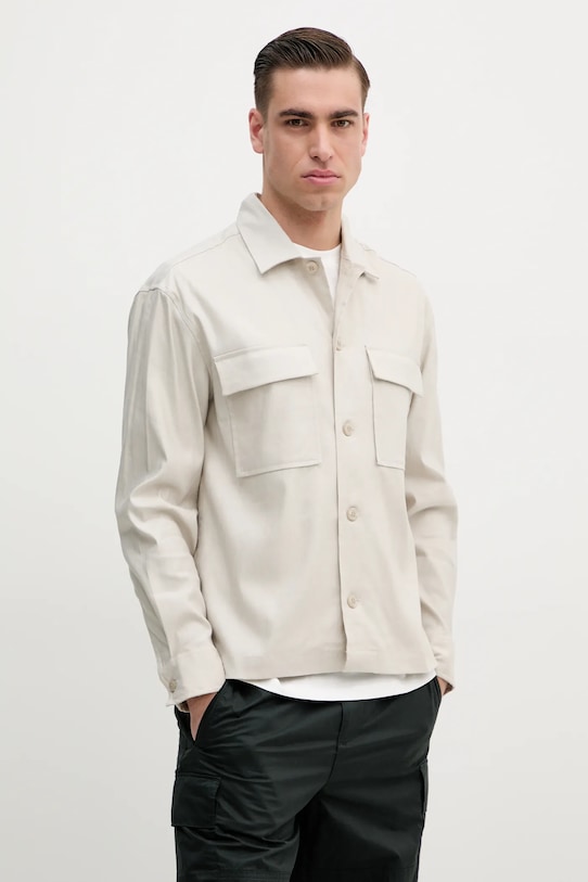 Рубашка с добавлением льна Calvin Klein, бежевый
Рубашка с добавлением льна Calvin Klein, бежевый