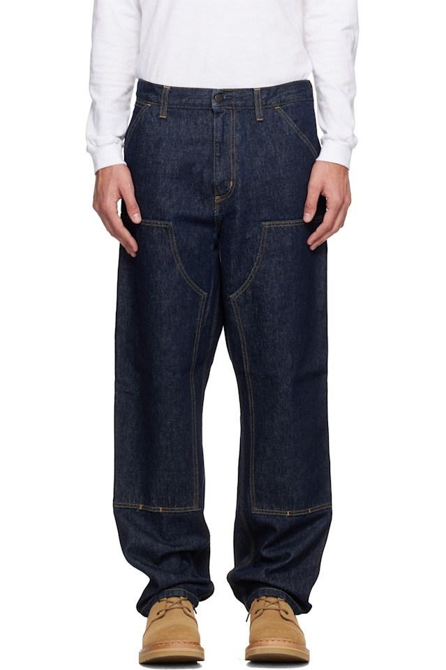 Carhartt Work In Progress Синие джинсы с двойными коленями
Carhartt Work In Progress Синие джинсы с двойными коленями