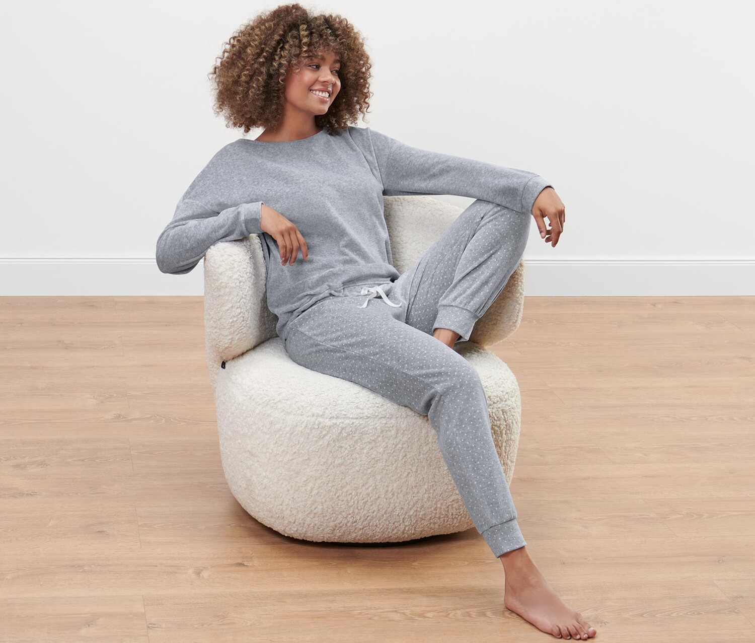 Ники пижама Tchibo, серый топ в крапинку 
Ники пижама Tchibo, серый топ в крапинку