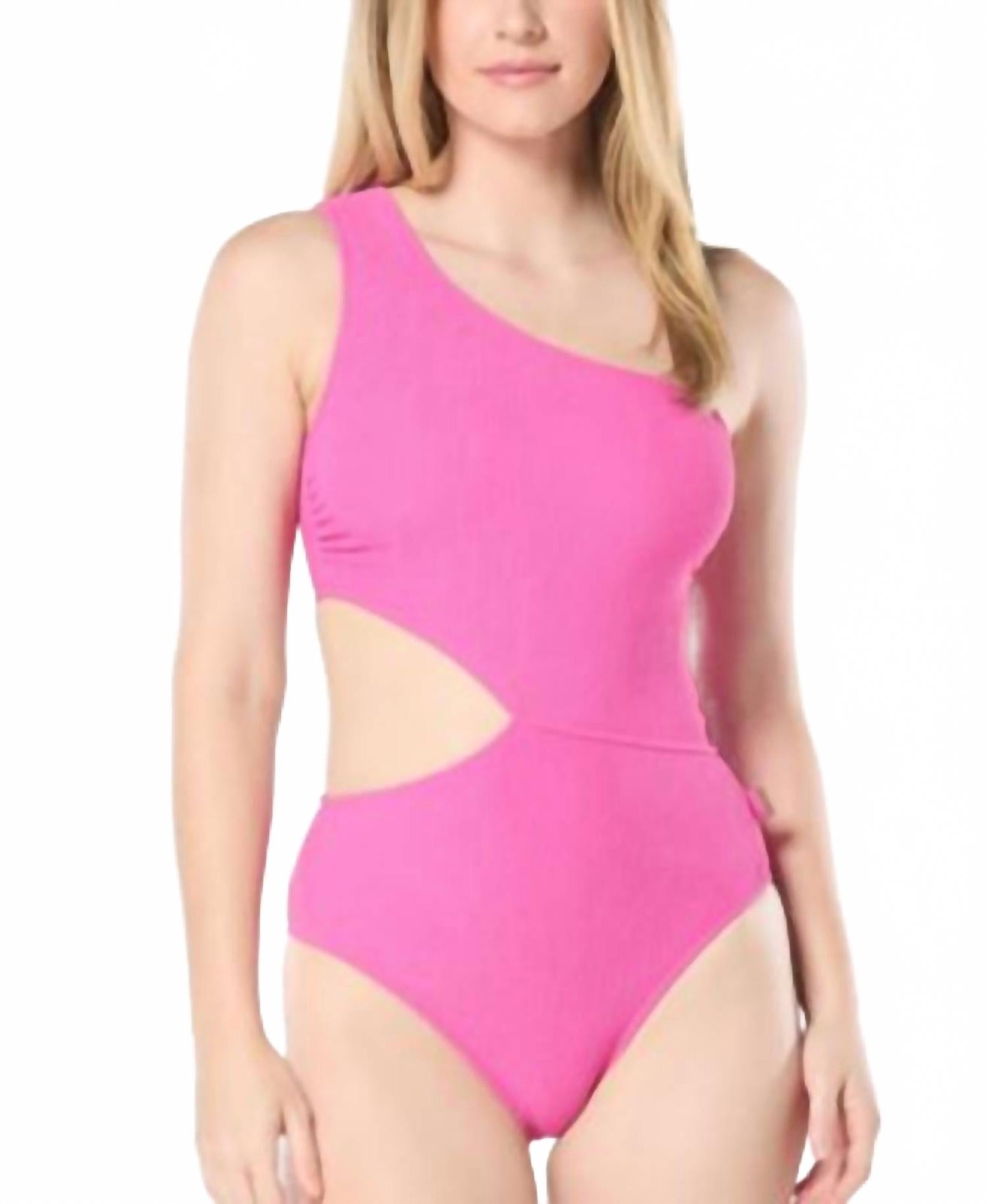 Купальник с асимметричным вырезом на плече в розовом цвете Michael Kors
Купальник с асимметричным вырезом на плече в розовом цвете Michael Kors