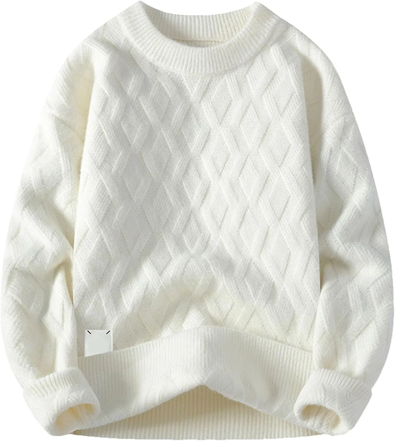 Мужской свитер с кабельной вязкой, теплый зимний QUNPIU
Мужской свитер с кабельной вязкой, теплый зимний QUNPIU