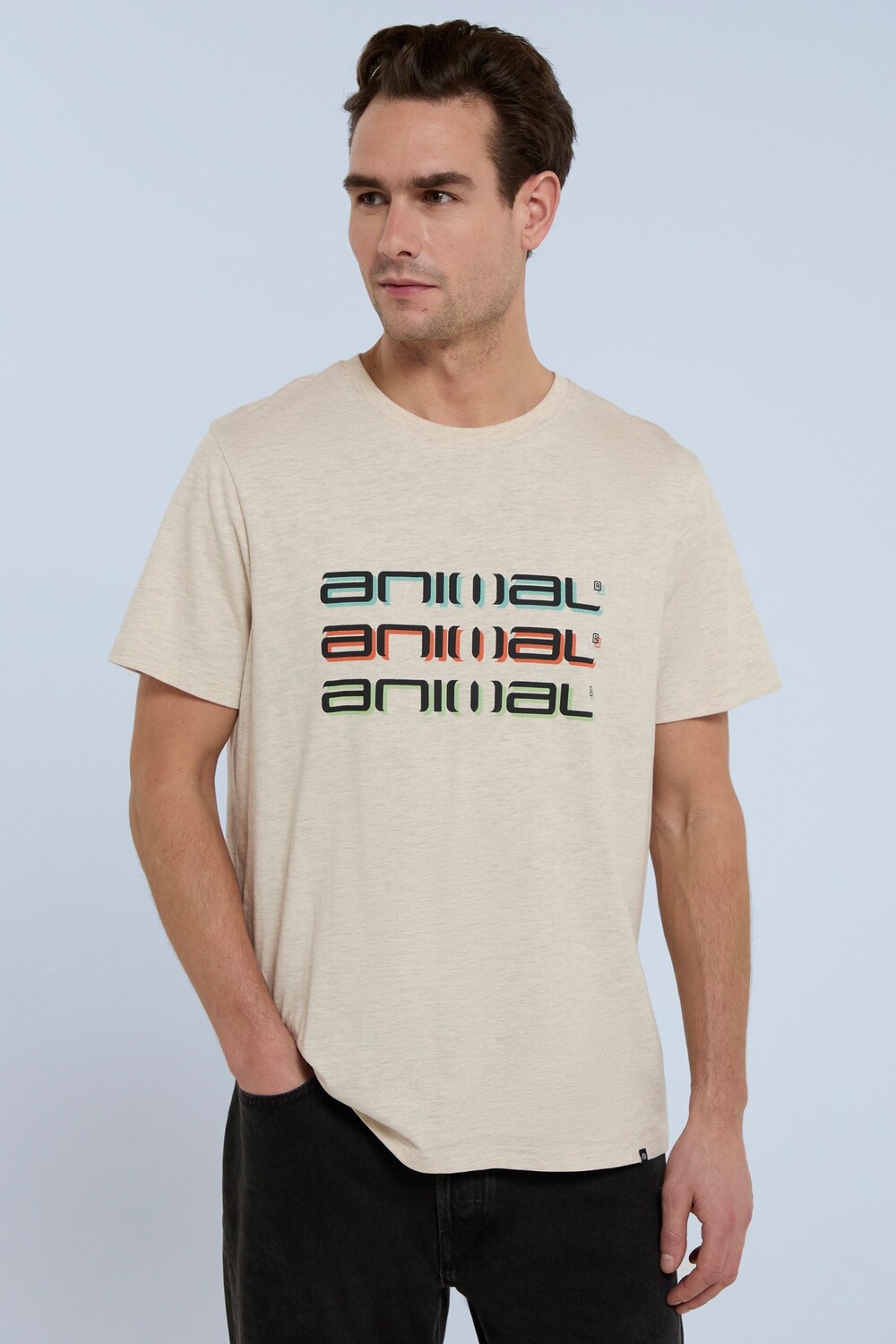 Мужская классическая футболка из натурального хлопка Animal, бежевый
Мужская классическая футболка из натурального хлопка Animal, бежевый