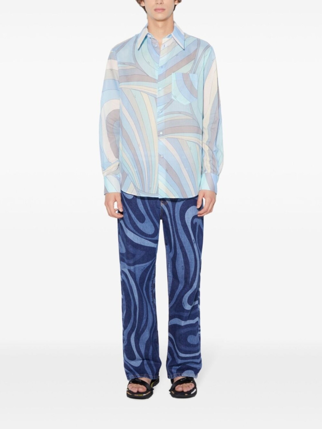 Рубашка из хлопка с принтом «Iride» от PUCCI, синий
Рубашка из хлопка с принтом «Iride» от PUCCI, синий