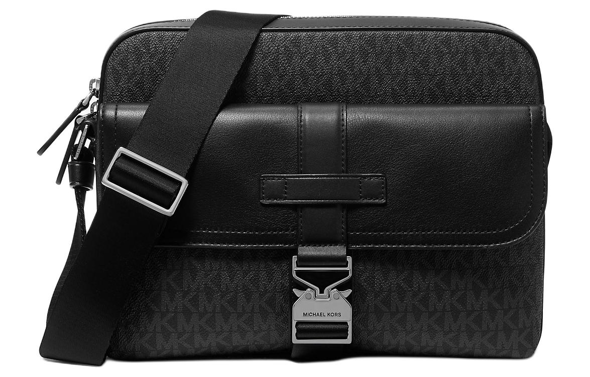 Холщовая сумка через плечо с кожаными вставками для фотоаппарата, черная мужская MICHAEL KORS
Холщовая сумка через плечо с кожаными вставками для фотоаппарата, черная мужская MICHAEL KORS
