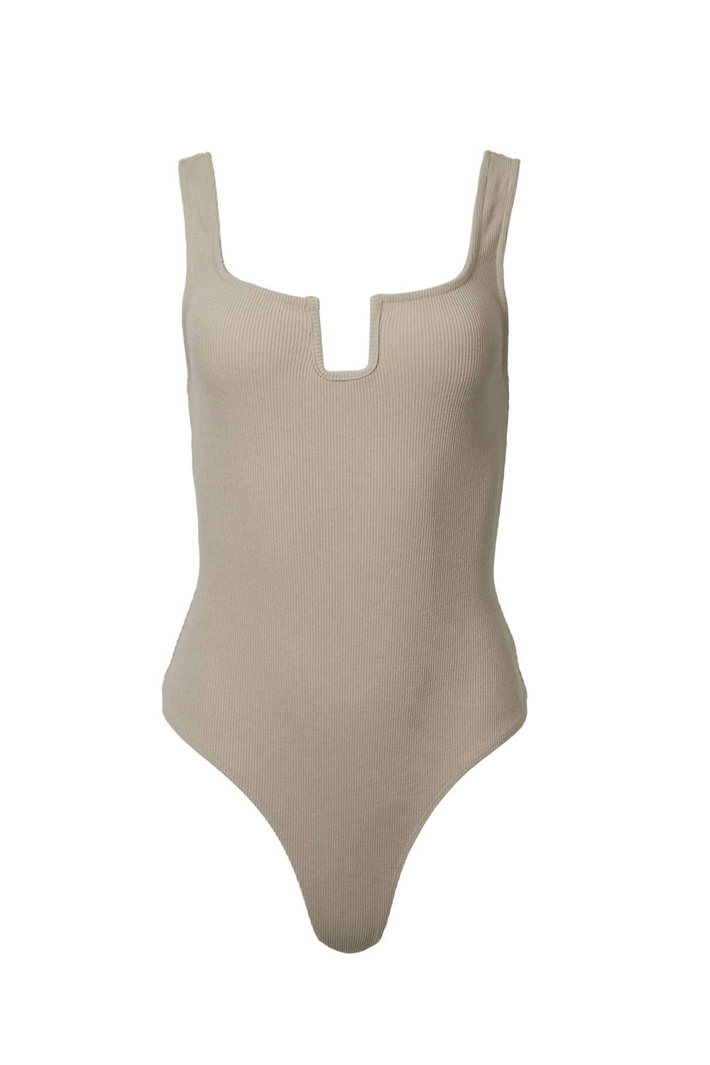 Рибанный обтягивающий боди из стрейч-хлопка цвета мокко By Together, мокко
Рибанный обтягивающий боди из стрейч-хлопка цвета мокко By Together, мокко