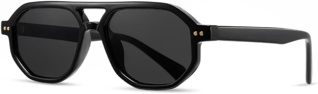 Ретро-солнцезащитные очки с двойной перемычкой, многоугольные, квадратные, женские, класса люкс, модные, градиентные, с защитой от УФ-излучения UV400, мужские, с заклепками TVTBBVV, Black Grey
Ретро-солнцезащитные очки с двойной перемычкой, многоугольные, квадратные, женские, класса люкс, модные, градиентные, с защитой от УФ-излучения UV400, мужские, с заклепками TVTBBVV, Black Grey