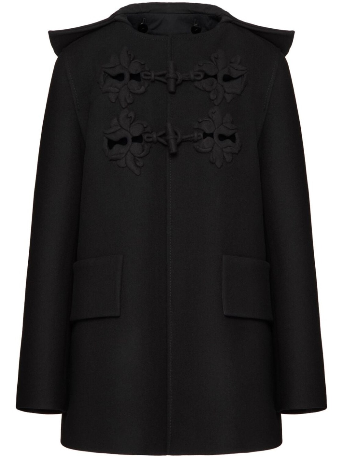 Valentino Garavani пальто с капюшоном и вышивкой, черный
Valentino Garavani пальто с капюшоном и вышивкой, черный