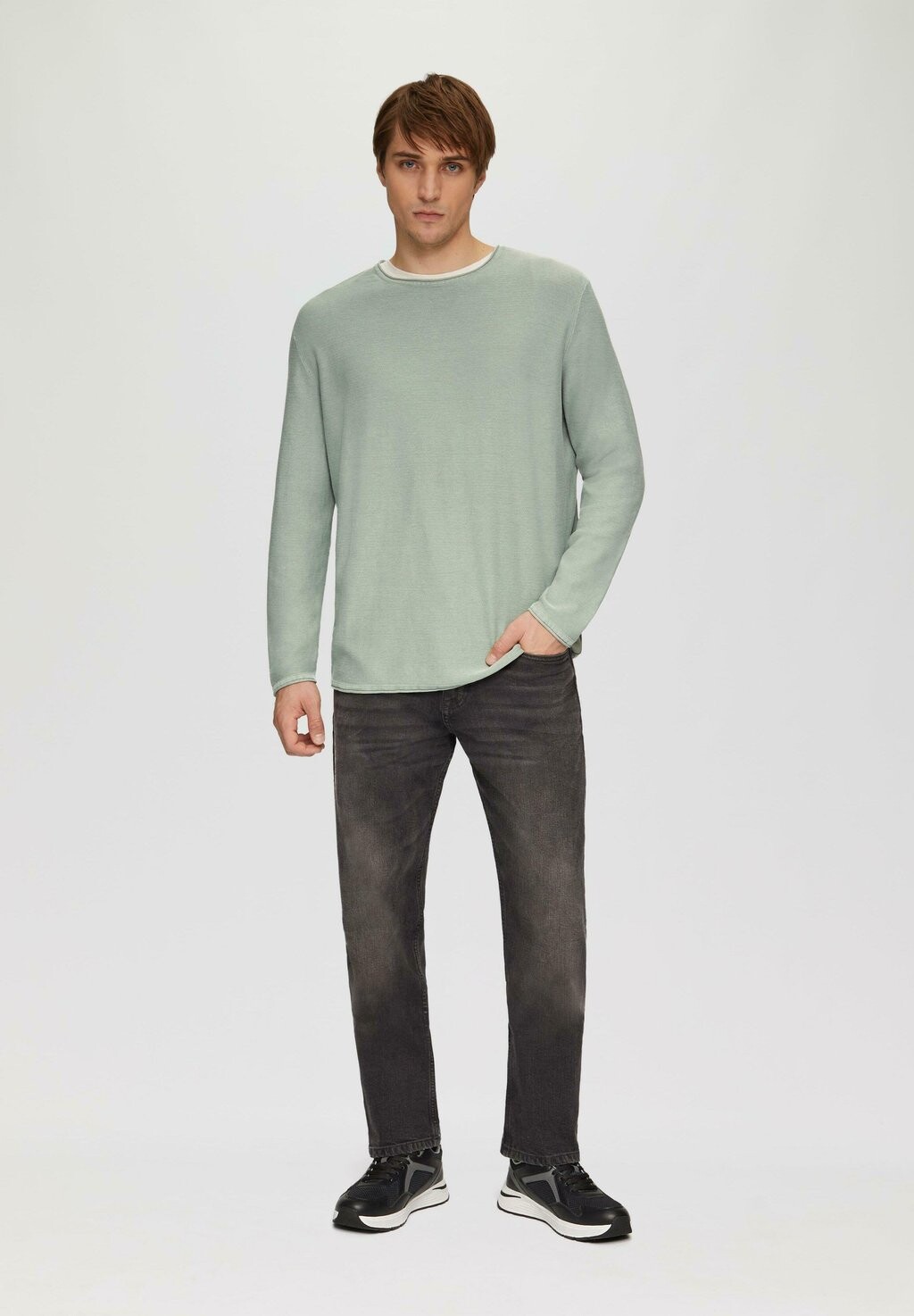 Джемпер GEWASCHENER MIT ROLLKANTE QS, зеленый
Джемпер GEWASCHENER MIT ROLLKANTE QS, зеленый