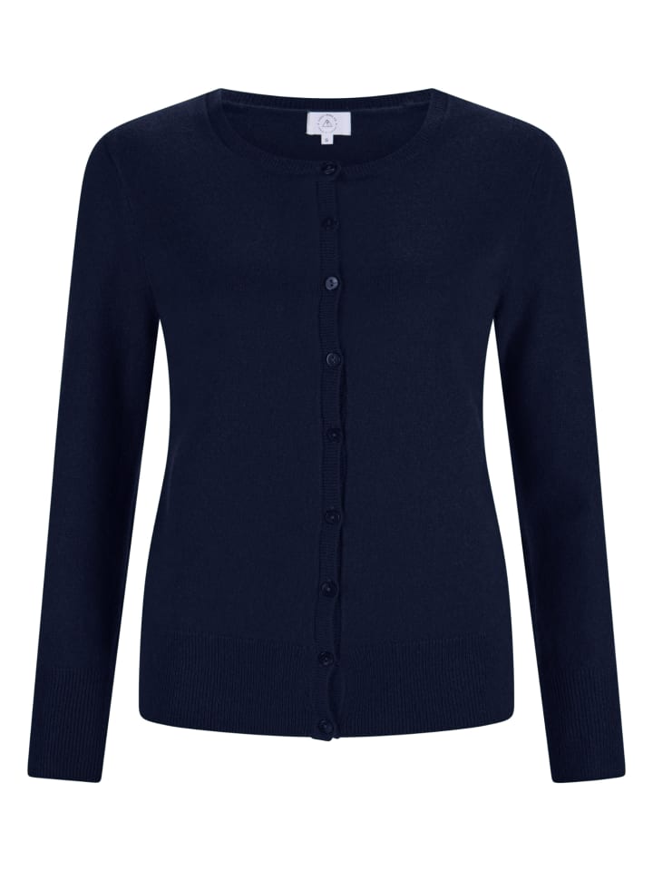 Кардиган с круглым вырезом темно-синего цвета CASH-MERE.CH
Кардиган с круглым вырезом темно-синего цвета CASH-MERE.CH