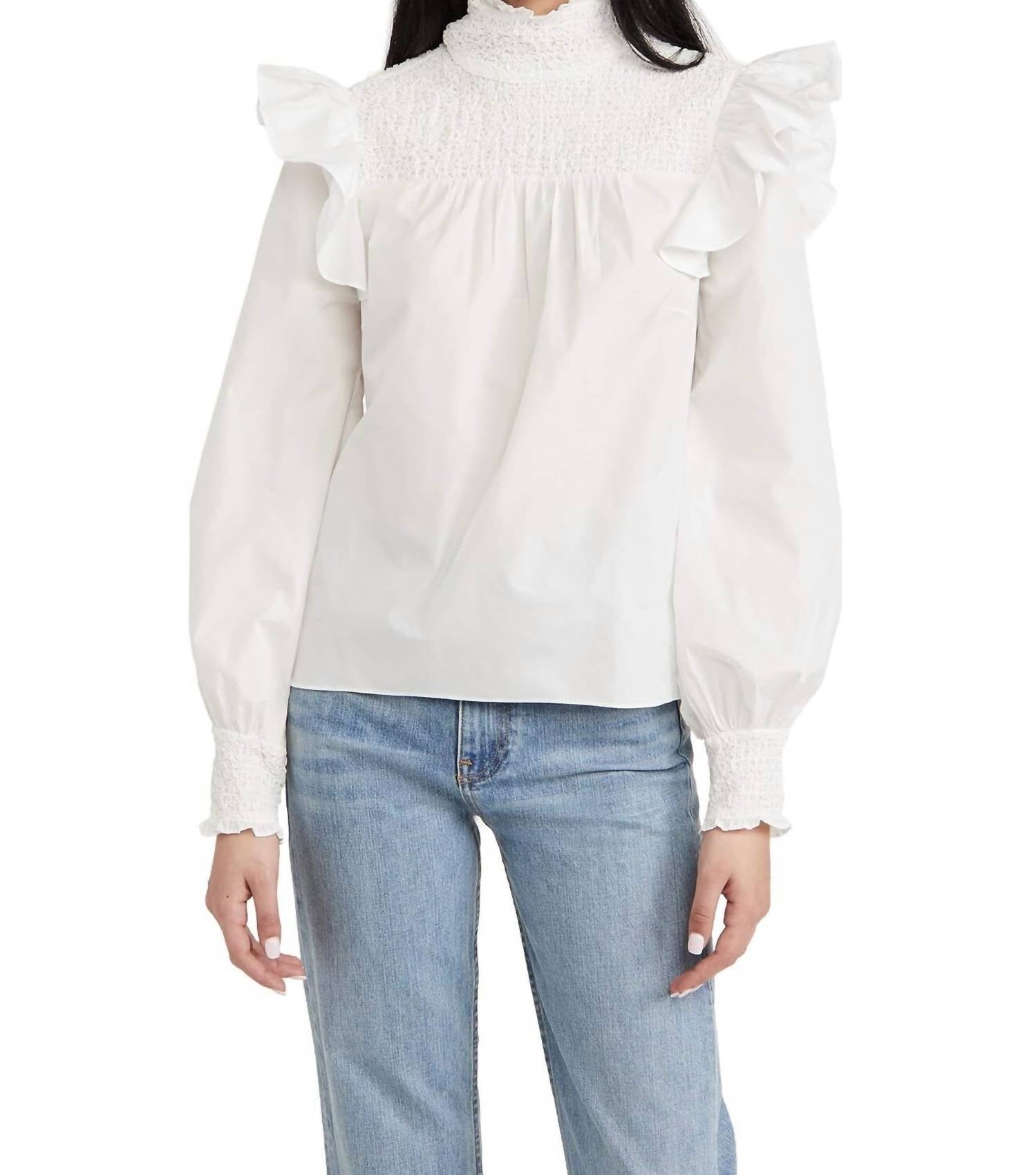 Топ River с длинными рукавами цвета слоновой кости cinq a sept
Топ River с длинными рукавами цвета слоновой кости cinq a sept