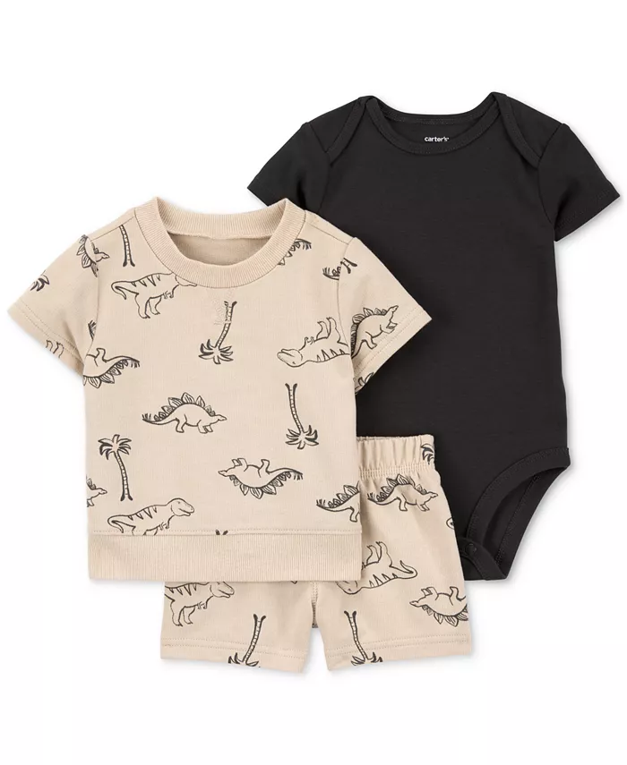 Детский набор из 3 предметов: футболка, шорты и боди с динозаврами для мальчиков Carter's, коричневый
Детский набор из 3 предметов: футболка, шорты и боди с динозаврами для мальчиков Carter's, коричневый