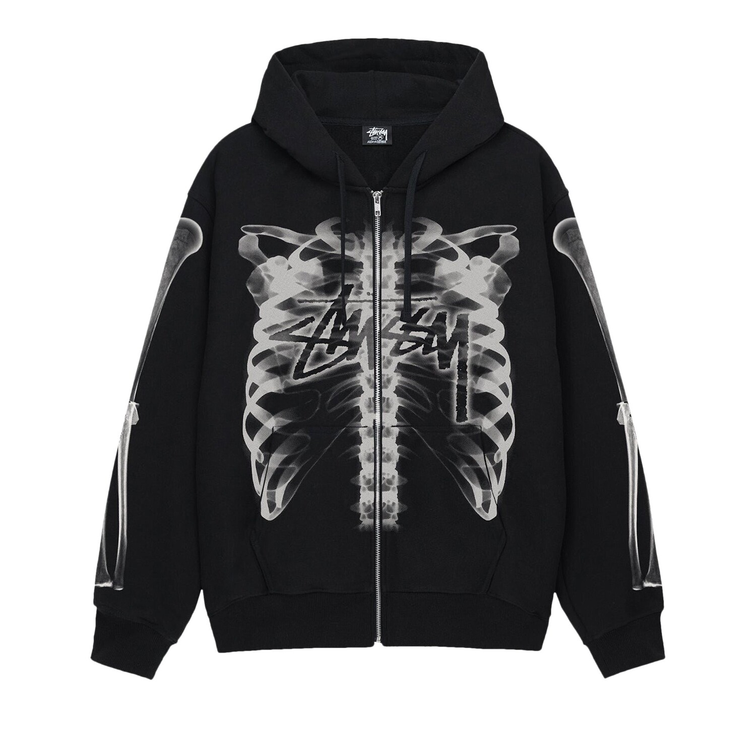 Толстовка на молнии Stussy Rib Cage, цвет Черный/Белый
Толстовка на молнии Stussy Rib Cage, цвет Черный/Белый
