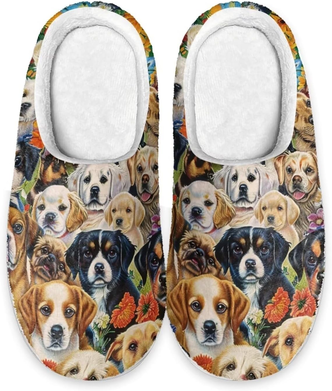 Тапочки Xpyiqun для мужчин и женщин, зимние теплые домашние тапочки, нескользящие, мягкие и уютные, Puppy Dog Flower Cute
Тапочки Xpyiqun для мужчин и женщин, зимние теплые домашние тапочки, нескользящие, мягкие и уютные, Puppy Dog Flower Cute