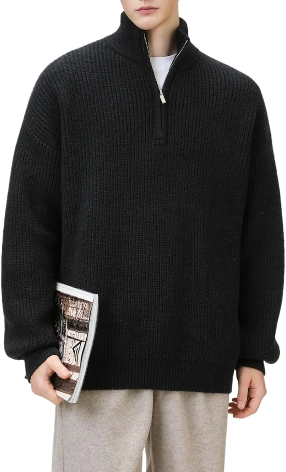 Pohadon 2026 водолазка с молнией на четверть, объемная вязка, свитер в стиле grandpa
Pohadon 2026 водолазка с молнией на четверть, объемная вязка, свитер в стиле grandpa