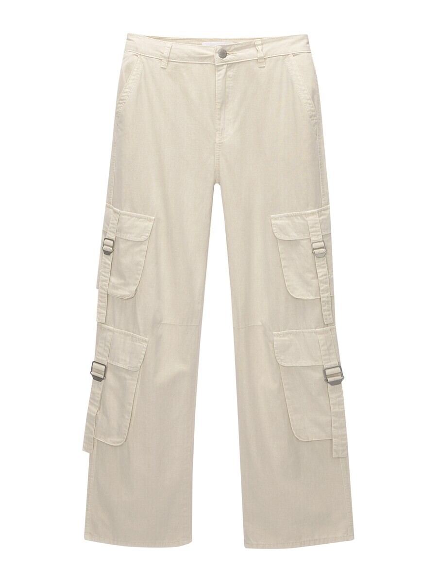 Брюки-карго Pull&Bear Loose fit Cargo Pants, песочный 
Брюки-карго Pull&Bear Loose fit Cargo Pants, песочный