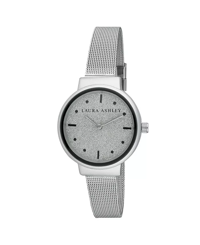Часы с серебристым сетчатым браслетом и сверкающим циферблатом Spray Silver Mesh Powered Glitz Dial Watch Laura Ashley
Часы с серебристым сетчатым браслетом и сверкающим циферблатом Spray Silver Mesh Powered Glitz Dial Watch Laura Ashley