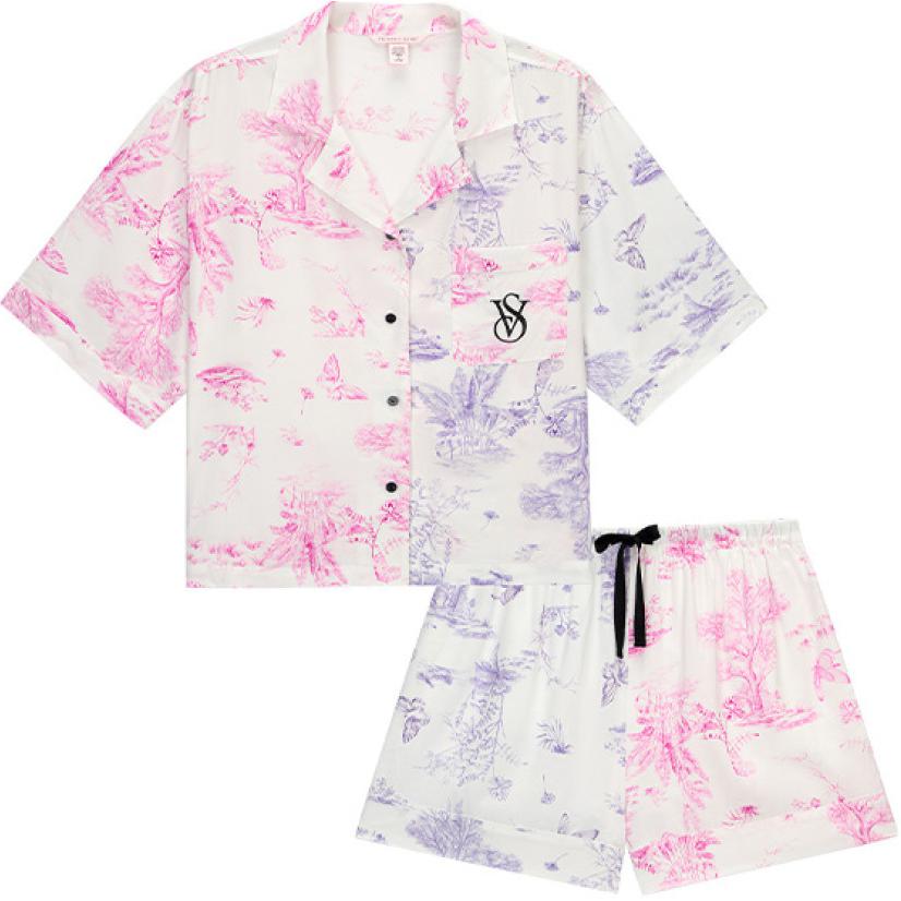 Victoria'S Secret Пижамный комплект для женщин, розово-фиолетовый градиентный принт
Victoria'S Secret Пижамный комплект для женщин, розово-фиолетовый градиентный принт