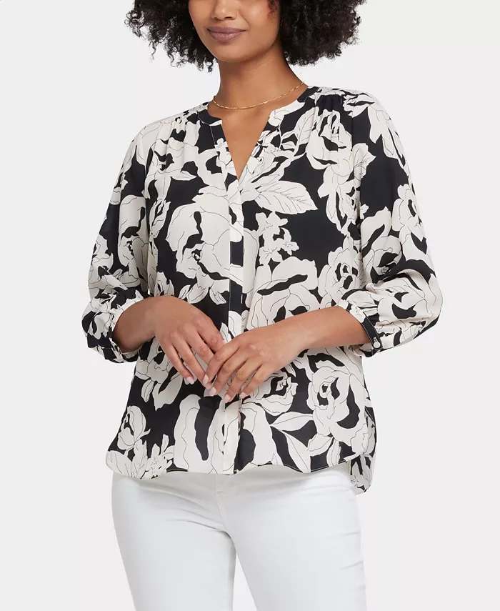 Женский топ с круглым вырезом и защипами NYDJ, мультиколор
Женский топ с круглым вырезом и защипами NYDJ, мультиколор