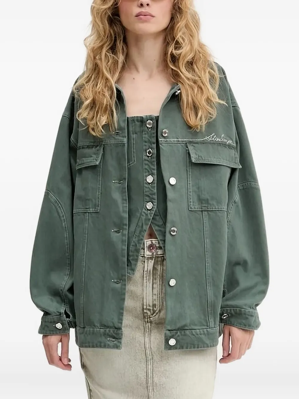 Украшенный топ на пуговицах Stine Goya, зеленый
Украшенный топ на пуговицах Stine Goya, зеленый