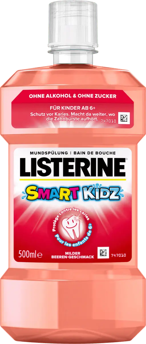 Ополаскиватель для рта Junior Smart Kidz с 6 лет 500мл Listerine
Ополаскиватель для рта Junior Smart Kidz с 6 лет 500мл Listerine