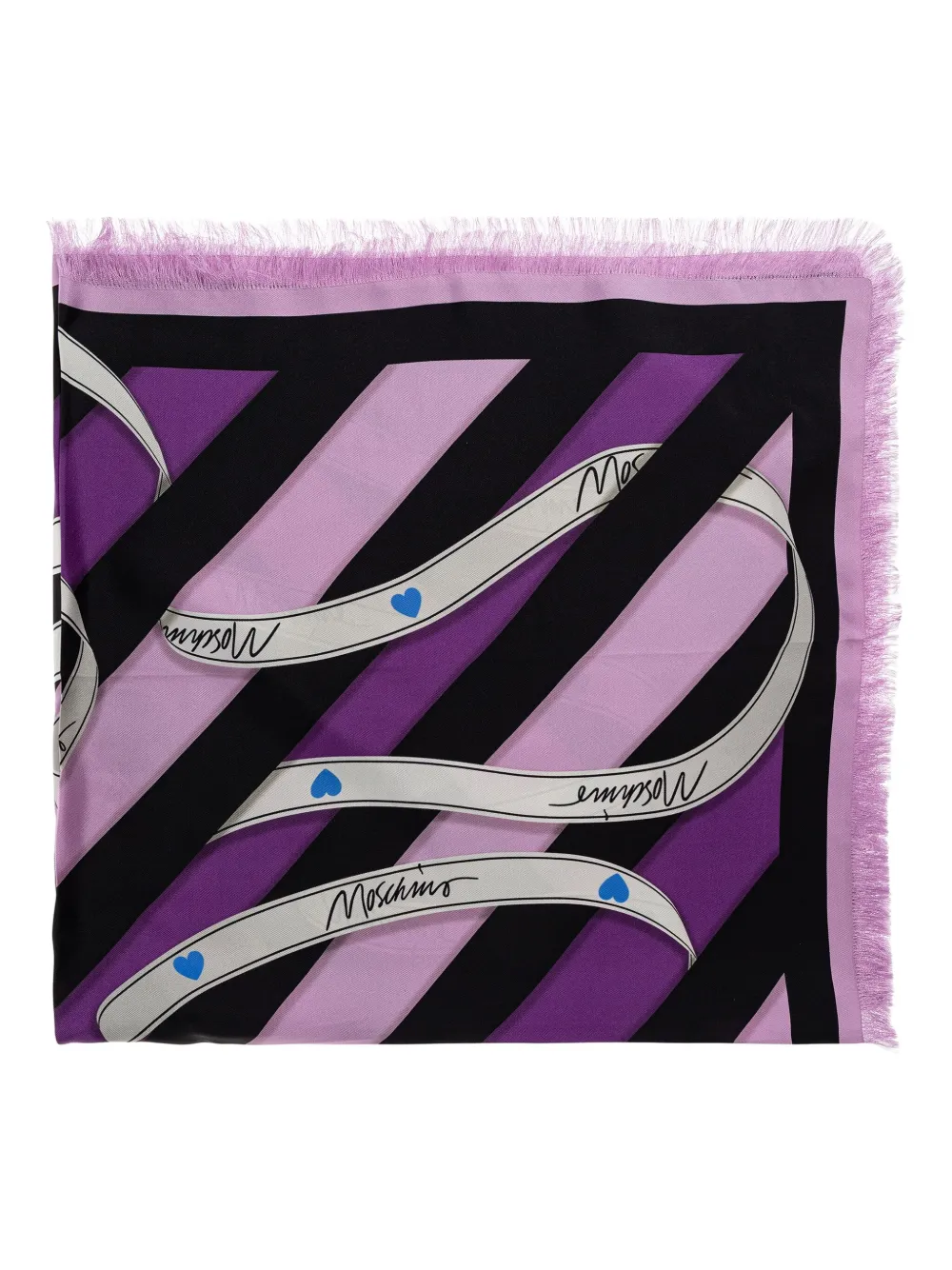 Шелковый платок в полоску Moschino, фиолетовый
Шелковый платок в полоску Moschino, фиолетовый