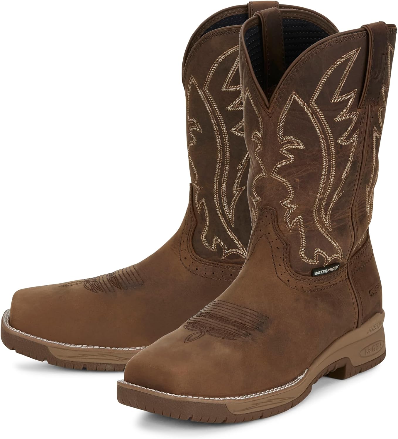 Мужские ботинки Justin NiTread с композитным носком, 28 см - коллекция Commander - с квадратным носком, из кожи полного зерна, с комфортной стелькой и маслостойкой, противоскользящей подошвой, Taupe
Мужские ботинки Justin NiTread с композитным носком, 28 см - коллекция Commander - с квадратным носком, из кожи полного зерна, с комфортной стелькой и маслостойкой, противоскользящей подошвой, Taupe