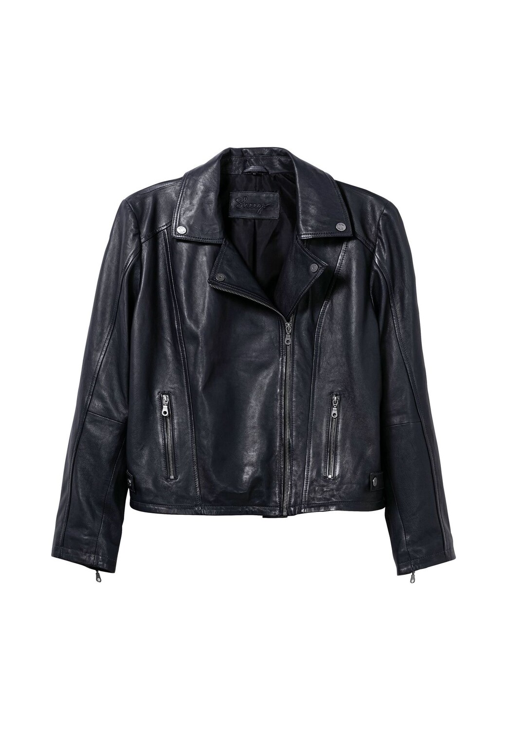 Байкерская куртка из ягненка наппа, байкерский стиль sheego, цвет Nachtblau
Байкерская куртка из ягненка наппа, байкерский стиль sheego, цвет Nachtblau