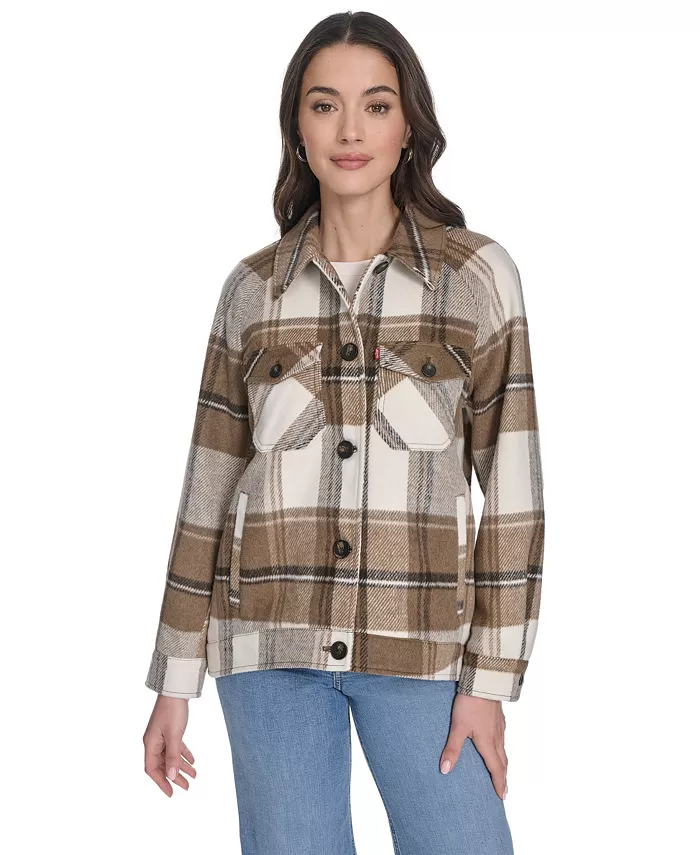 Женская куртка-рубашка из смесовой шерсти Levi's, коричневый
Женская куртка-рубашка из смесовой шерсти Levi's, коричневый