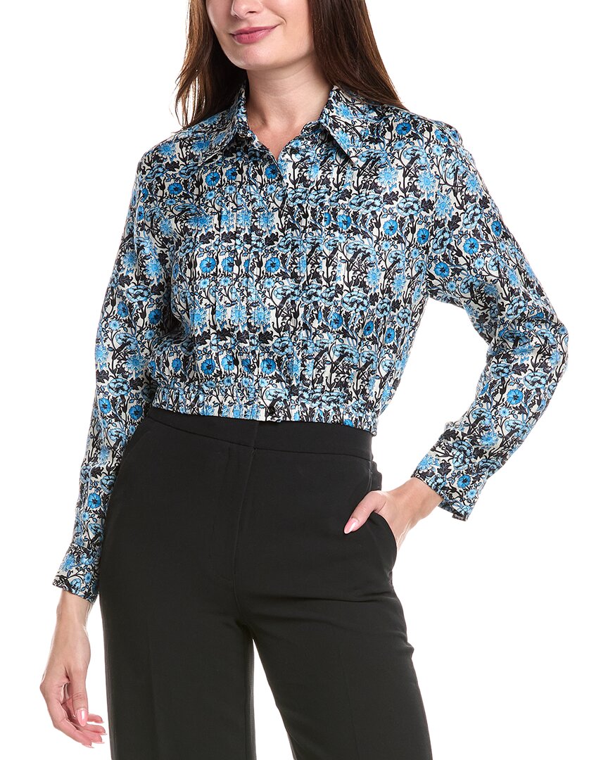 Короткая шелковая рубашка Sandro, синий
Короткая шелковая рубашка Sandro, синий