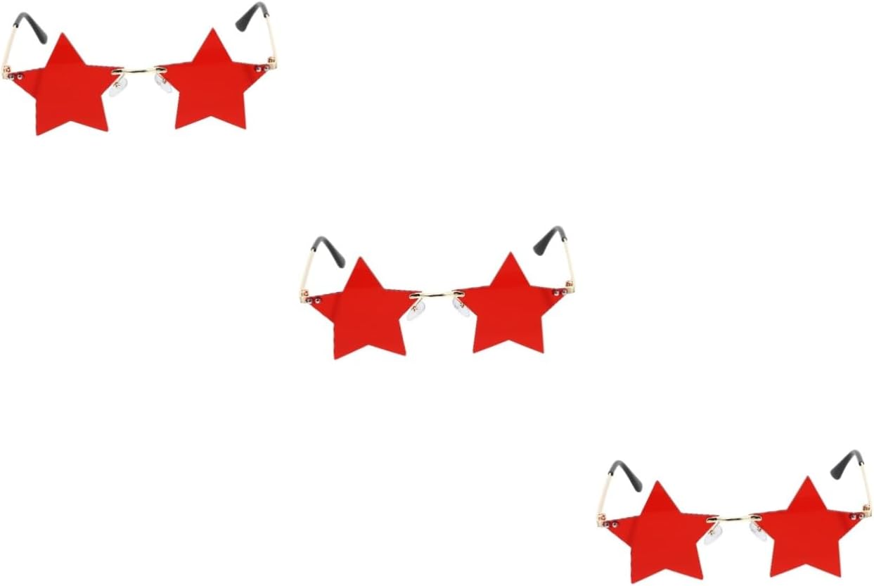 3 пары модных очков в форме звезды для вечеринок, уникальный реквизит для фотосессий, удобная посадка, необычный дизайн, подходят для мальчиков и девочек, стильные солнцезащитные очки для взрослых WOFASHPURET, Redx3pcs
3 пары модных очков в форме звезды для вечеринок, уникальный реквизит для фотосессий, удобная посадка, необычный дизайн, подходят для мальчиков и девочек, стильные солнцезащитные очки для взрослых WOFASHPURET, Redx3pcs