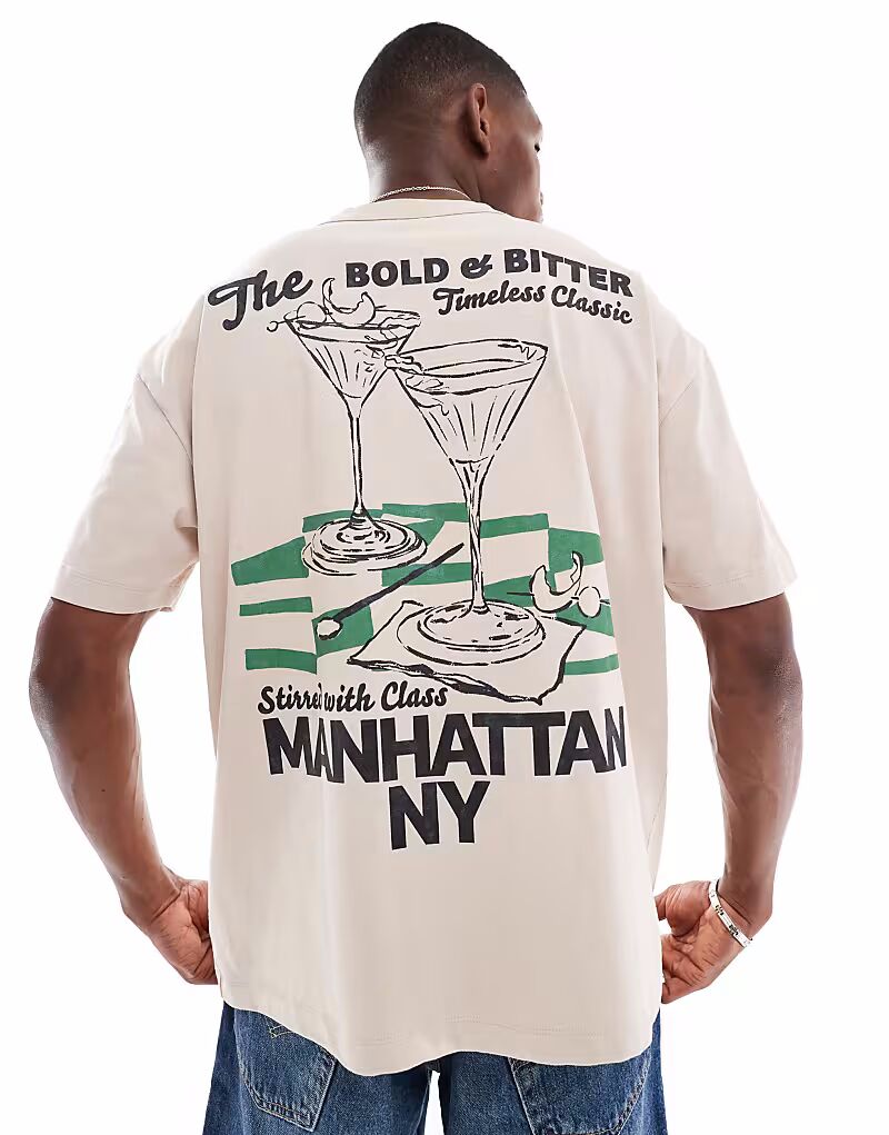 Футболка оверсайз ASOS DESIGN с городским принтом в розовом цвете 
Футболка оверсайз ASOS DESIGN с городским принтом в розовом цвете