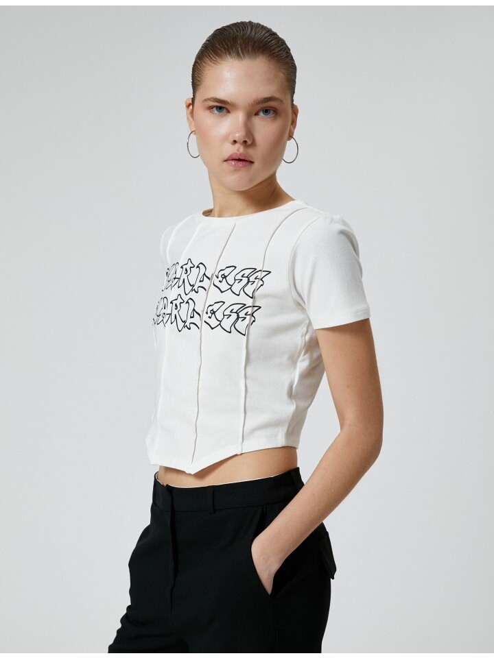 Футболка KOTON T shirt, экрю 
Футболка KOTON T shirt, экрю