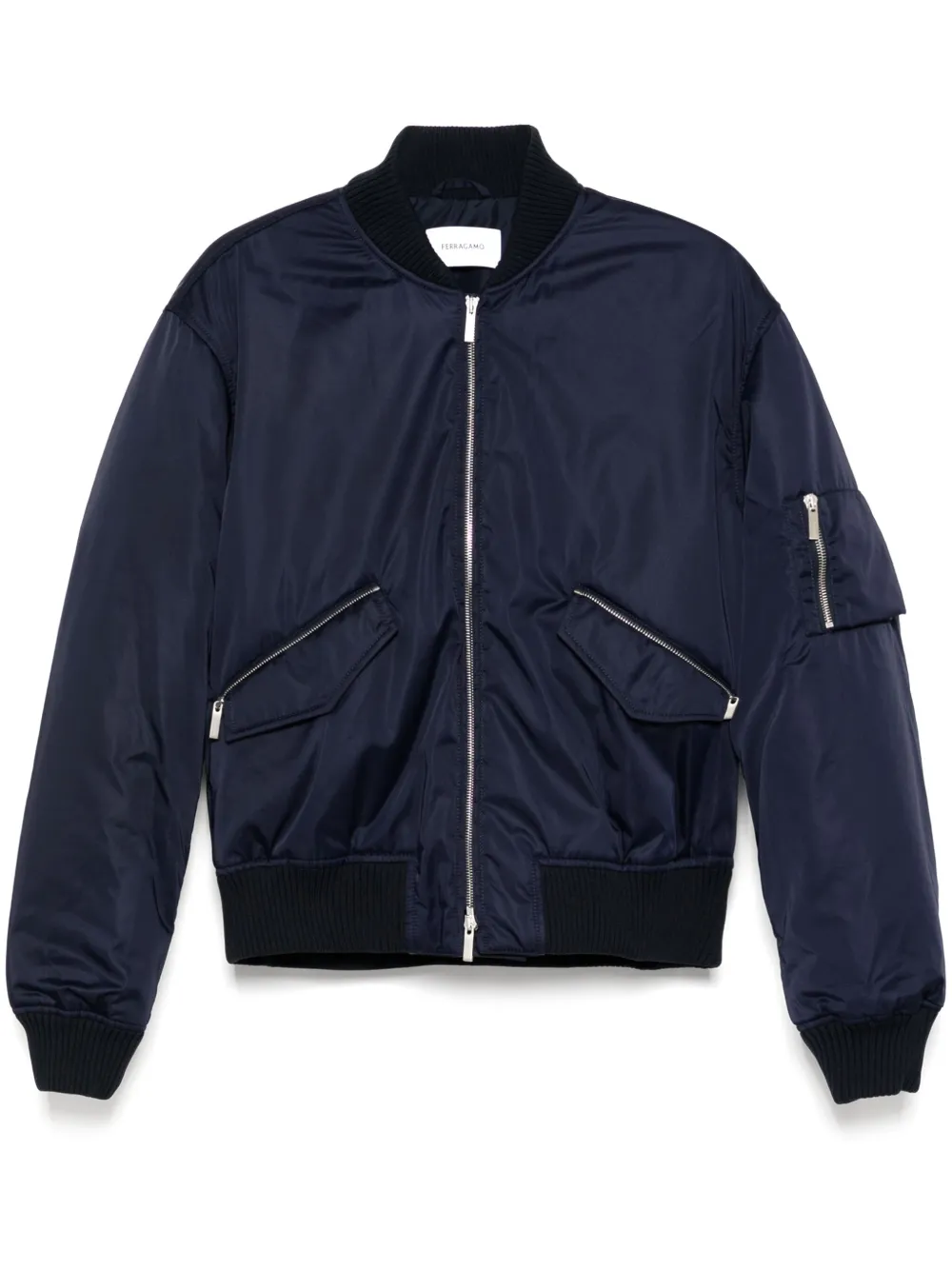 Бомбер на молнии Ferragamo, синий
Бомбер на молнии Ferragamo, синий