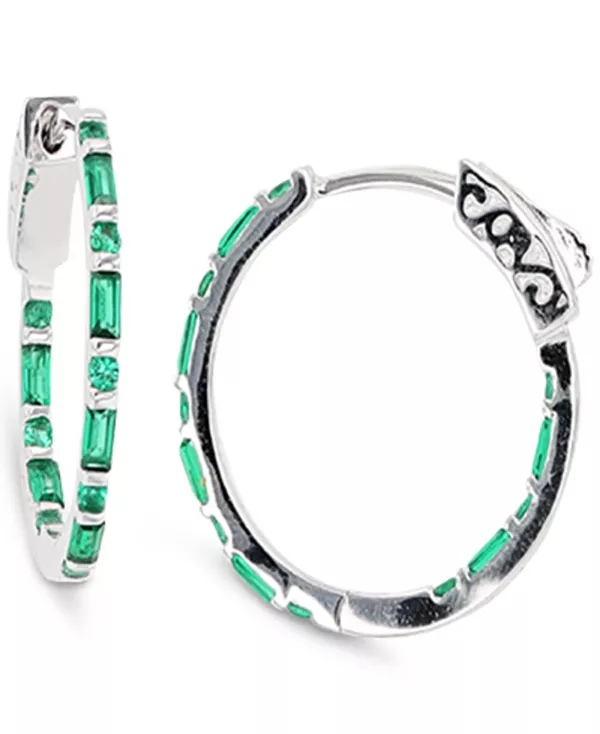 Маленькие серьги-кольца с выращенными в лаборатории рубинами из стерлингового серебра, 0,79 дюйма (также с кубическим цирконием) Macy'S, green
Маленькие серьги-кольца с выращенными в лаборатории рубинами из стерлингового серебра, 0,79 дюйма (также с кубическим цирконием) Macy'S, green