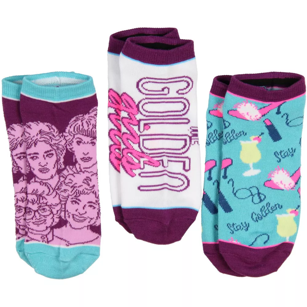 Носки Golden Girls Stay Golden, 3 пары, с героями мультфильмов, до щиколотки, разноцветные
Носки Golden Girls Stay Golden, 3 пары, с героями мультфильмов, до щиколотки, разноцветные