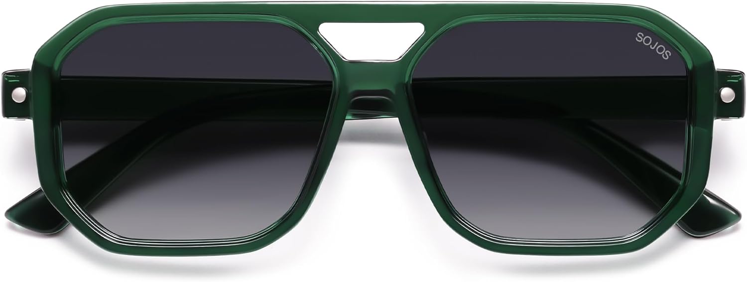 Солнцезащитные очки-авиаторы SOJOS Retro Polarized Square Aviator для женщин и мужчин, винтажный стиль 70-х, защита от УФ-излучения UV400, модель SJ2609, Green Grey Grading Lens
Солнцезащитные очки-авиаторы SOJOS Retro Polarized Square Aviator для женщин и мужчин, винтажный стиль 70-х, защита от УФ-излучения UV400, модель SJ2609, Green Grey Grading Lens