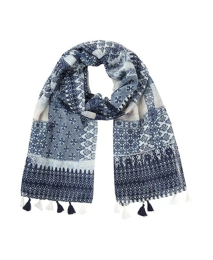 Лоскутный шарф Olsen, синий 
Лоскутный шарф Olsen, синий