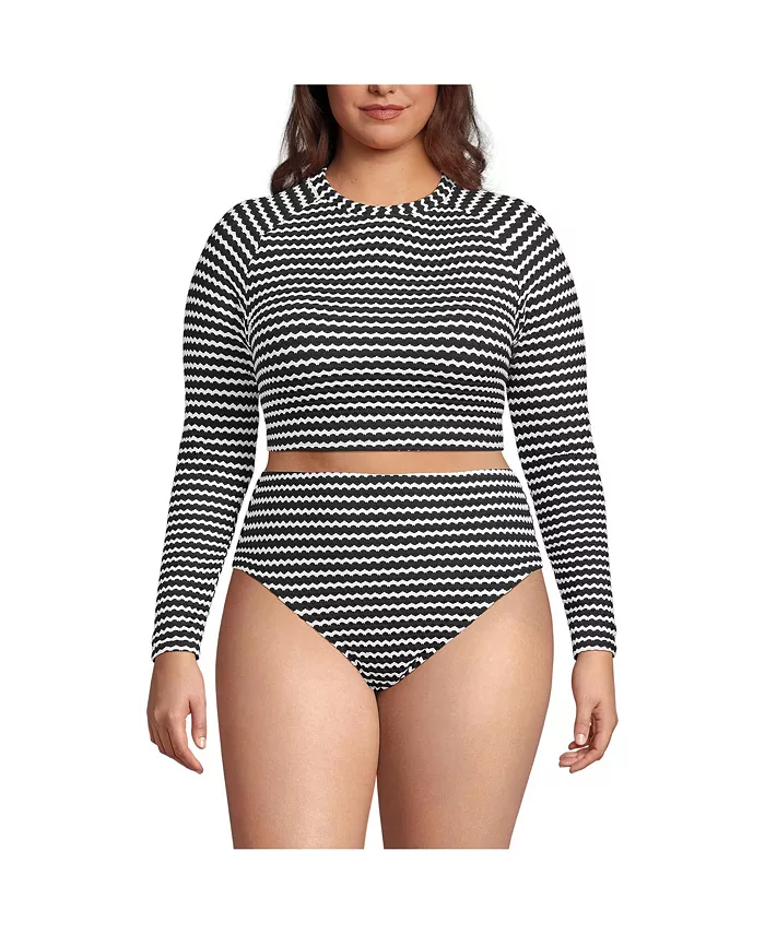 Купальник-комплект из бикини-топа с длинными рукавами и плавок с высокой талией большого размера Lands' End, черный
Купальник-комплект из бикини-топа с длинными рукавами и плавок с высокой талией большого размера Lands' End, черный