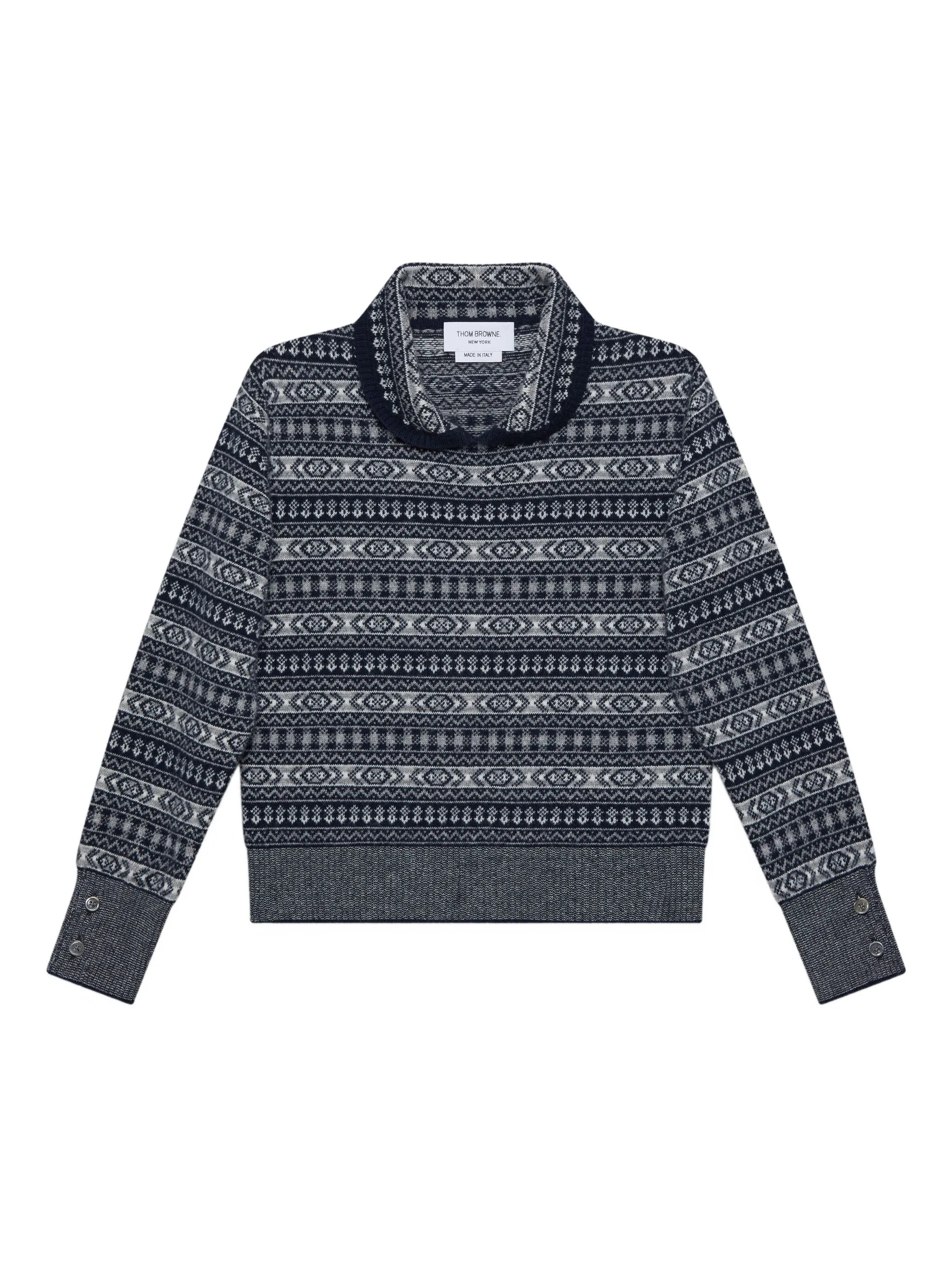 Пуловер с узором Thom Browne Kids, серый
Пуловер с узором Thom Browne Kids, серый